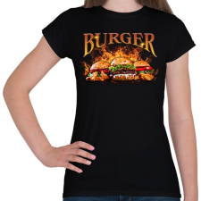 PRINTFASHION Burger - Női póló - Fekete női póló