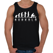 PRINTFASHION Burkoló evolúció - Férfi atléta - Fekete atléta, trikó