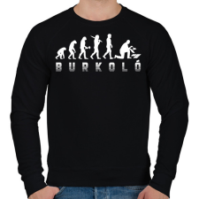 PRINTFASHION Burkoló evolúció - Férfi pulóver - Fekete férfi pulóver, kardigán
