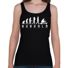 PRINTFASHION Burkoló evolúció - Női atléta - Fekete női trikó