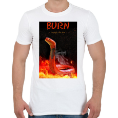 PRINTFASHION BURN trough the skin - Férfi póló - Fehér