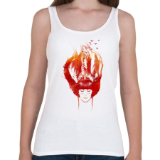 PRINTFASHION Burning forest - Női atléta - Fehér női trikó