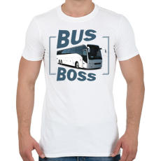 PRINTFASHION Bus Boss - Férfi póló - Fehér