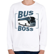 PRINTFASHION Bus Boss - Gyerek pulóver - Fehér