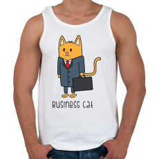 PRINTFASHION Business cat - Férfi atléta - Fehér