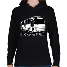 PRINTFASHION Busz - Női kapucnis pulóver - Fekete női pulóver, kardigán