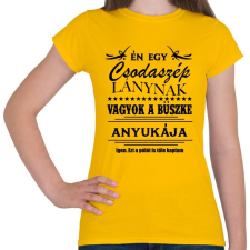 PRINTFASHION Büszke anyuka - Női póló - Sárga női póló