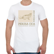 PRINTFASHION Büszke cica tulajdonos - Perzsa - Férfi póló - Fehér férfi póló