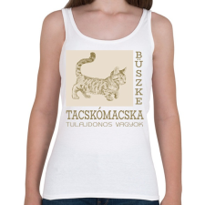 PRINTFASHION Büszke cica tulajdonos - Tacskómacska - Női atléta - Fehér női trikó