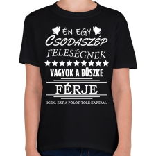 PRINTFASHION Büszke férj - Gyerek póló - Fekete gyerek póló