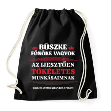 PRINTFASHION Büszke főnöke vagyok - fehér - Sportzsák, Tornazsák - Fekete tornazsák