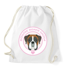 PRINTFASHION Büszke gazdi: Boxer - Sportzsák, Tornazsák - Fehér tornazsák