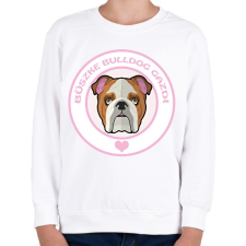 PRINTFASHION Büszke gazdi: Bulldog - Gyerek pulóver - Fehér gyerek pulóver, kardigán