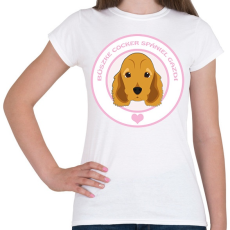 PRINTFASHION Büszke gazdi: Cocker spániel - Női póló - Fehér