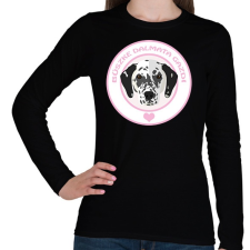 PRINTFASHION Büszke gazdi: Dalmata - Női hosszú ujjú póló - Fekete női póló