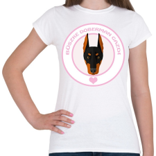 PRINTFASHION Büszke gazdi: Doberman - Női póló - Fehér női póló