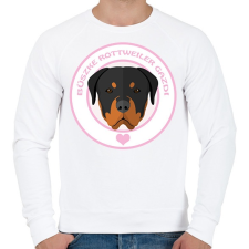 PRINTFASHION Büszke gazdi: Rottweiler - Férfi pulóver - Fehér férfi pulóver, kardigán