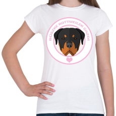PRINTFASHION Büszke gazdi: Rottweiler - Női póló - Fehér