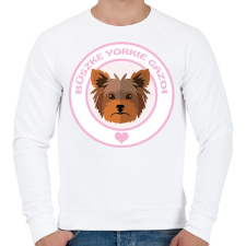 PRINTFASHION Büszke gazdi: Yorkie - Férfi pulóver - Fehér férfi pulóver, kardigán