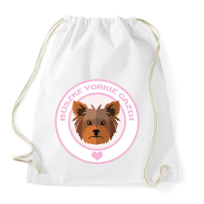 PRINTFASHION Büszke gazdi: Yorkie - Sportzsák, Tornazsák - Fehér tornazsák