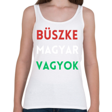 PRINTFASHION Büszke Magyar Vagyok - Női atléta - Fehér női trikó