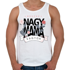 PRINTFASHION Büszke Nagymama vagyok - fekete felirat - Férfi atléta - Fehér atléta, trikó