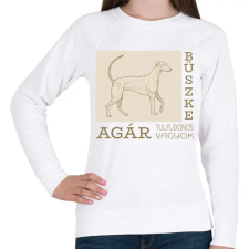 PRINTFASHION Büszke tulajdonos - Agár - Női pulóver - Fehér női pulóver, kardigán