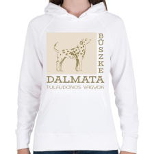 PRINTFASHION Büszke tulajdonos - Dalmata - Női kapucnis pulóver - Fehér női pulóver, kardigán