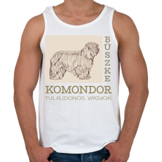 PRINTFASHION Büszke tulajdonos - Komondor - Férfi atléta - Fehér