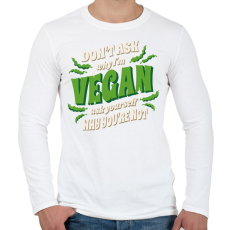 PRINTFASHION Büszke vegán - Férfi hosszú ujjú póló - Fehér