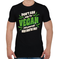 PRINTFASHION Büszke vegán - Férfi póló - Fekete férfi póló