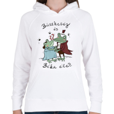 PRINTFASHION Büszkeség és béka élet - Női kapucnis pulóver - Fehér