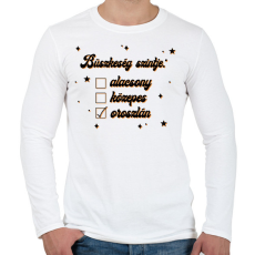 PRINTFASHION Büszkeség szintje - Férfi hosszú ujjú póló - Fehér