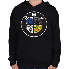 PRINTFASHION buszmetróvillamos - Gyerek kapucnis pulóver - Fekete gyerek pulóver, kardigán