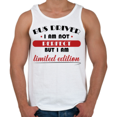 PRINTFASHION Buszsofőr - Limitált kiadás - Férfi atléta - Fehér