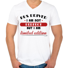 PRINTFASHION Buszsofőr - Limitált kiadás - Férfi V-nyakú póló - Fehér