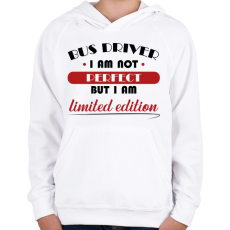 PRINTFASHION Buszsofőr - Limitált kiadás - Gyerek kapucnis pulóver - Fehér
