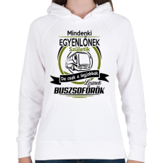 PRINTFASHION Buszsofőr - Női kapucnis pulóver - Fehér