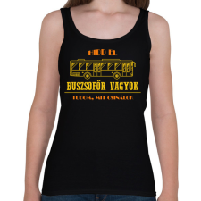 PRINTFASHION Buszsofőr vagyok - Női atléta - Fekete női trikó