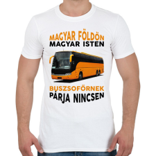 PRINTFASHION Buszsofőrnek párja nincsen - Férfi póló - Fehér férfi póló