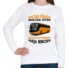PRINTFASHION Buszsofőrnek párja nincsen - Női pulóver - Fehér