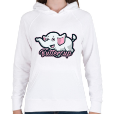 PRINTFASHION Buttercup - Női kapucnis pulóver - Fehér