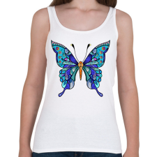 PRINTFASHION Butterflies - Női atléta - Fehér női trikó