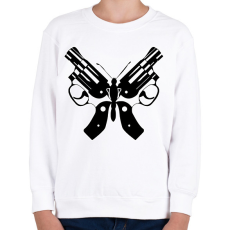 PRINTFASHION Butterfly gun - Gyerek pulóver - Fehér