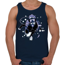 PRINTFASHION Búvár - Férfi atléta - Sötétkék atléta, trikó