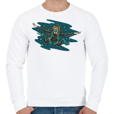 PRINTFASHION Búvár - Férfi pulóver - Fehér