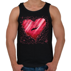 PRINTFASHION Búvár love to dive - Férfi atléta - Fekete