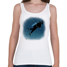 PRINTFASHION Búvár - Női atléta - Fehér női trikó