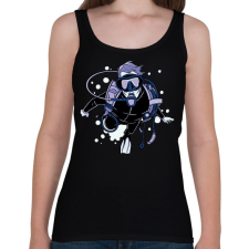 PRINTFASHION Búvár - Női atléta - Fekete női trikó