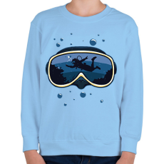 PRINTFASHION Búvárkodás világa - Gyerek pulóver - Világoskék
